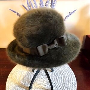 Beautiful Gray Fur Hat ~ Theresa Furgora by Kangol®